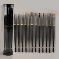 Hot Selling 12 Pcs Nylon Hair Black Handle Nail Art Brush Set Art Mermaid Personalized Gel Nail Brush