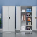 Metal Locker Cabinet with 2 Doors Bedroom Furniture Storage Unit for School Gym Office Mudroom Employee Lockers with Keys