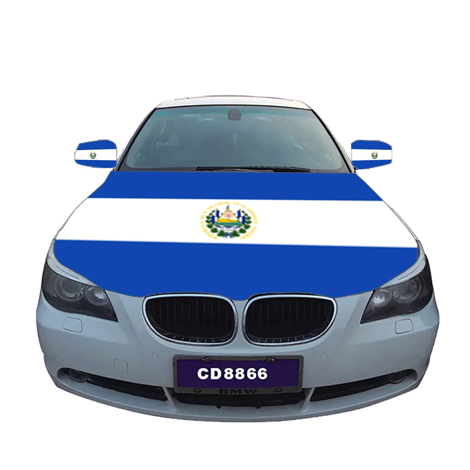 Hot Sale Cheap Custom Size Engine Flags 100%Polyester Cover Rearview Mirror Custom Salvador Car Hood Flag