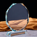 Manufacturer Wholesale Blank clear Crystal Trophy Customize logo Laser Engraving Crystal Glass Trophy Award