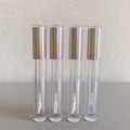 LZ Pack Stock Holographic Lid 3.5ml Custom Logo Lip Oil Tubes Unique Lipstick Empty Lip Gloss Tubes With Custom Packaging