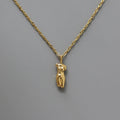 Hot Sale Ins Personalized Minimalist Simple Stainless Steel Gold Plated Solid Statue 3D Human Body Pendant Necklaces