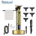 Resuxi LM-718 Professional Electric Cordless Hair Trimmer with Charging Dock Rechargeable T9 Blade Hair Cutting Hair Trimmer
