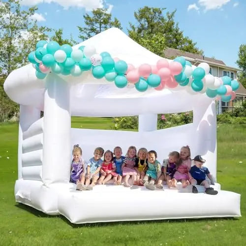 Commercial Jump House Inflatable Kids Bouncer Castle White Wedding Bounce House Adult Modern Luxury Wedding Tents