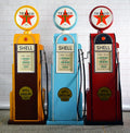 Vintage Metal Gas Pump Station Model Indoor/Outdoor Metal Crafts for Bar & Coffee Shop Decor Photography Props