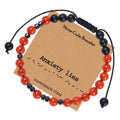 Handmade Custom Morse Code Beaded Bracelet Chicing for Lovers Friendships Natural Red Agate Black Matte Stones Women Jewelry
