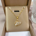 [Titanium Steel] Swan Clavicle Chain Necklace Copper Pendant Inset With Zircon