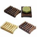 Customized Logo Soap Dish Anti-Slide Bathroom Wooden Soap Case Holder Hand Made Natural Wooden Soap Dishes for Bathroom