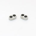 Stainless Steel Silver Plated Antique Simple Style Double Strand Spacer Beads for Men's Bracelet Making