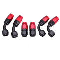 Aluminum AN4 AN6 AN8 AN10 AN12 Oil Hose End Adapter an Swivel Fuel Hose Fitting Red & Black