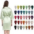 Wholesale Plus Size Personalized OEM Custom Luxury Bride Bridesmaid Women Satin Robe for Wedding Bridal Shower Party Kimono Robe