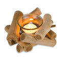 Wedding Desktop Bougie Home Altar Decoration Handmade Crafts Candlestick Base Wood Tea Light Tealight Candle Stand Holder