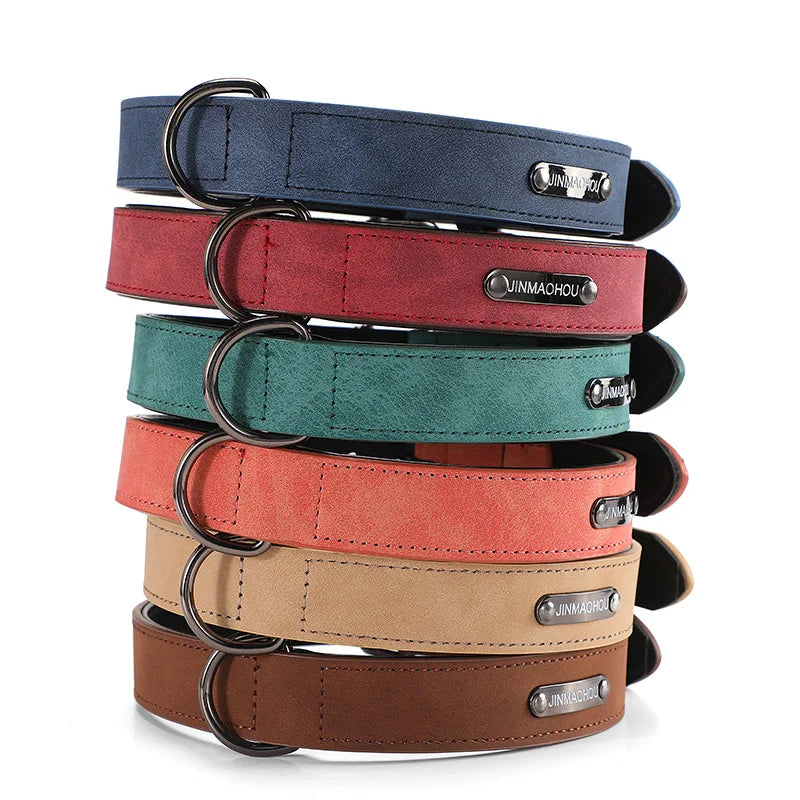 Factory Direct Sales Waterproof Microfiber Solid Comfortable Outdoor Pet Dog Collars Adjustable Luxury Pet Dog Leashes