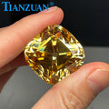 27.3*28.3mm 229.9ct Cushion Shape Fancy Light Orange Artificial the Tiff Any Diamond Cubic Zirconia Stone Cz Gem Stone