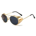 77301 Hot Sell Metal Frame Steam Punk Round Vintage Sunglasses 2025