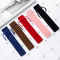 Custom Logo Luxury Velour Drawstring Pen Pouch Packaging Gift Bag Flannelette Case Pencil Sleeve Holder