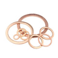 Metric M8 X 13mm X 1mm Brass Flat Washer for Automotive Injector Sealing Ring Compatible with Aluminum Screws ANSI/DIN Standards