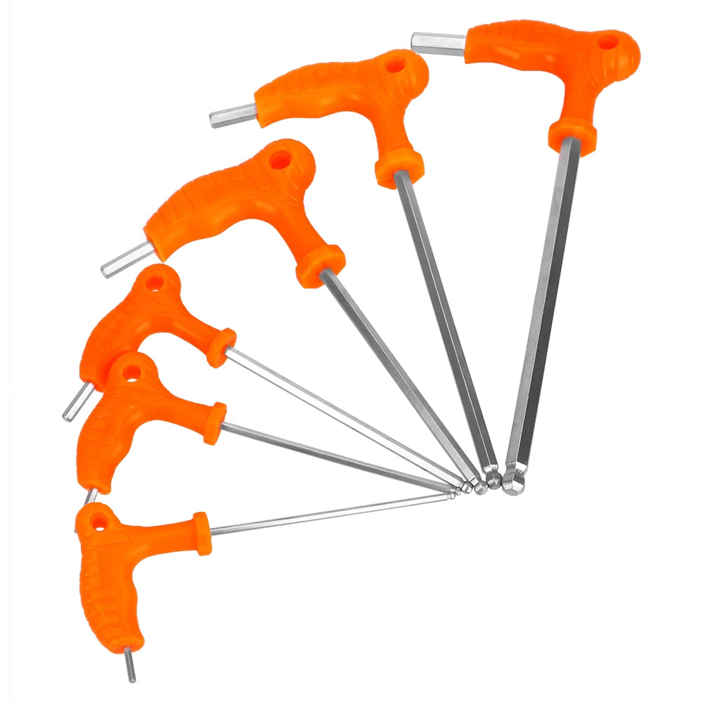 Ball Hexagonal Allen Wrench Hand Tool Universal Fast Pressure Adapter Vanadium Chromium Steel Hexagon2.5-14mm
