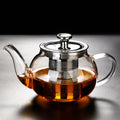Modern 1200ml Clear Glass Teapot with Removable Stainless Steel Infuser Basket Eco-Friendly Coffee/Tea Sets