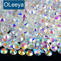 Oleeya SS10 1440pcs Sliver Back Rhinestones Hotsale Crystal Flat Back Non Hot Fix Glass Rhinestone Gems for Nail DIY Decoration