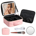 Custom Vanity Cosmetics Case Makeup Bag Travel Organizer Make up Makeup Box With Led Light Mirror