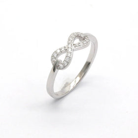 Custom 8 Shape Ring Zircon Wedding Unlimited Ring 925 Sterling Silver Women