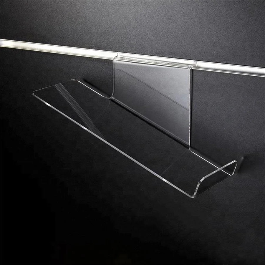 Manufacturer Factory Supplier Acrylic Wall Hanging Shoe Rack Floating Sneaker Display Shelf Clear Acrylic Wall Mount