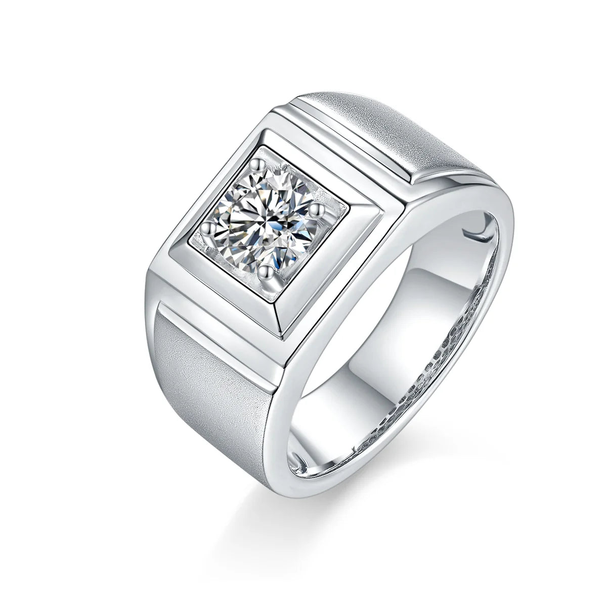 High Quality Moissanite Jewelry 925 Sterling Silver Moissanite Engagement Ring for Mens