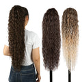 Julianna Kanekalon Heat Resistant Loose Curly Water Wave Drawstring Synthetic High Temperature Fiber Hair Ponytails Extension