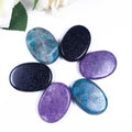 Custom 5cm Nature Crystal Lepidolite Flat Palm Hand Carved for Sale