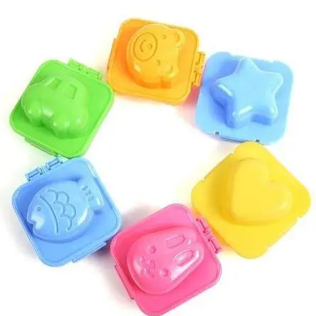 6pcs DIY Carton Egg Mold Kitchen  Egg Tool Bento Lunch Box Cute Funny Boiled Egg Mold