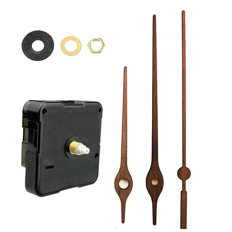 Long Wood Hands Sangtai 6168S Sweep Wall Clock Movement Machine Repair Kit Shaft Length 14
