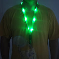 LED Neon Carnival Lanyard Light-Up Nylon Necklace for Christmas Parties