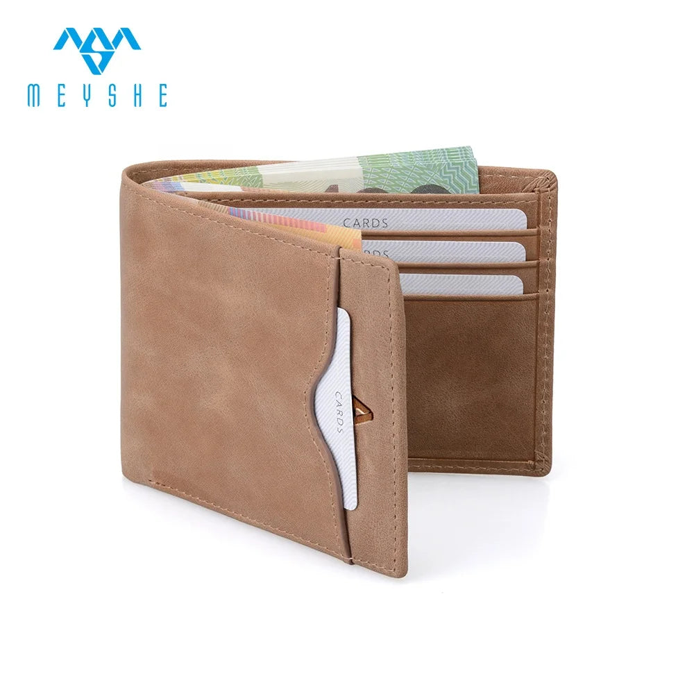 Factory Custom New Style Crazy Horse Genuine Leather Personalized Luxury RFID Blocking Men Dollar Wallet Cardholder