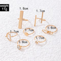 7Pcs/Sets Geometric Diamond Rice Bead Flower Finger Ring Set Hollow Out Heart Bowknot Knuckle Rings Set Women Jewelry