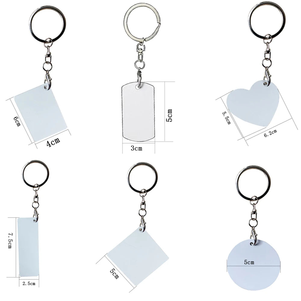 Modern Design Sublimation Aluminum Keychain Blanks for DIY for School Travel Birthday Wedding Anniversary Gifts
