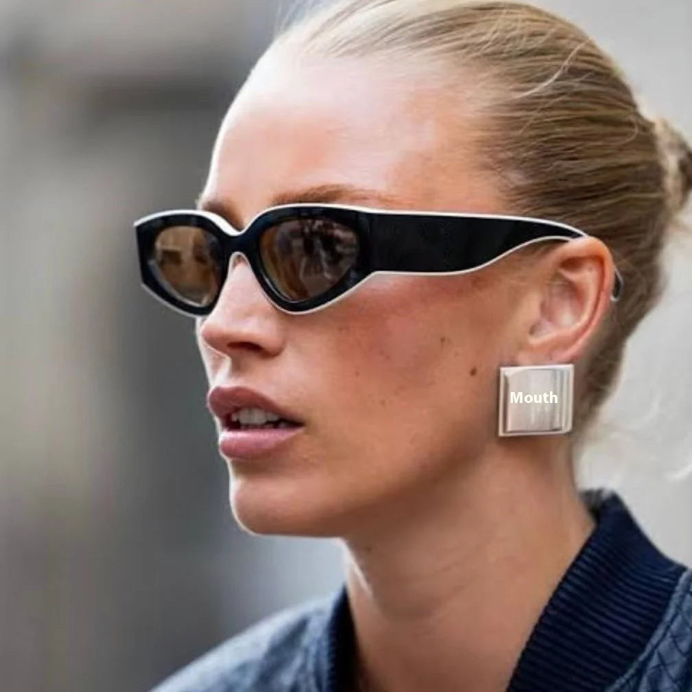 New Arrivals Fashion Color Block Cat Eye Sunglasses for Women Minimalist Luxury Versatile Customizable Wholesale OEM