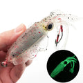 S031 60g UV Glow Fishing Soft Lure Octopus Calamar Sea Fishing Wobbler Bait Squid Jigs Fishing Lures Silicone Lure