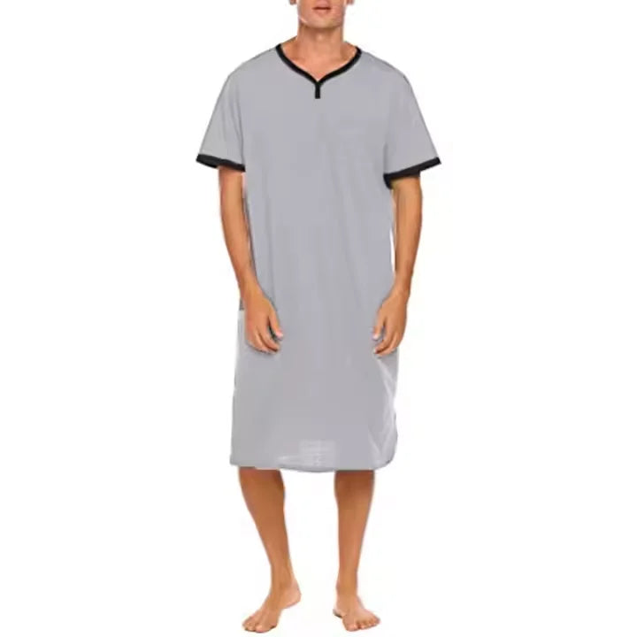 Arabic Stylish Omani Chikankari Mens Punjabi Jubba Emirates Thobe Short Sleeve Kurta Neck Design for Men