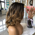 European Human Hair Wig Cuticle Aligned 13x4 13x6 Lace Wig Highlights Color Body Wave HD Lace Front Wig