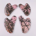 2026 Best Selling Rhodorite Jasper Gua Sha Tools Facial and Neck Heart Guasha Stone for Beauty Tool