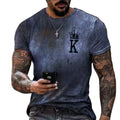 New Style Men's T-shirt New Round Neck Short Sleeve 3D Digital Printing T-shirt for Man