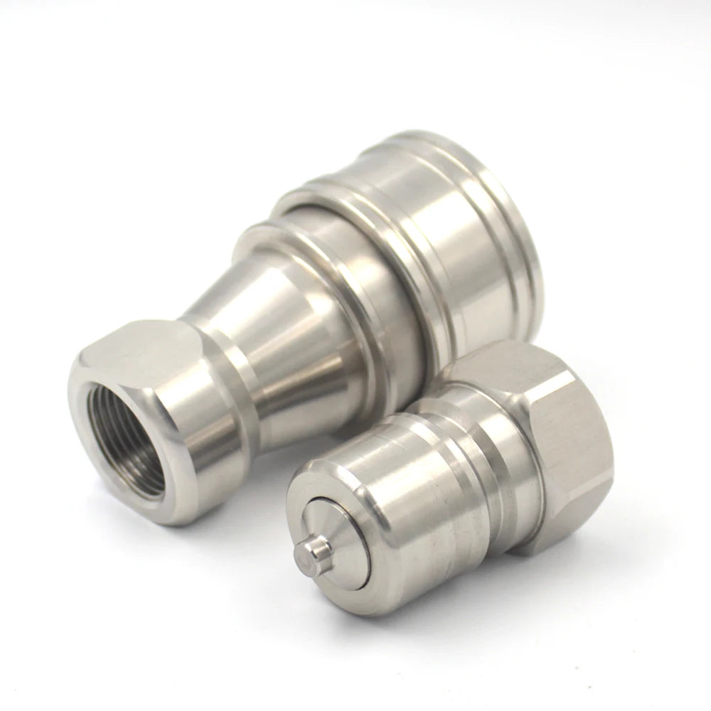 KZF 3/4" Double Shut-off Carbon Steel High Pressure Smooth Quick Release Coupling for Fluid Transfer Lines