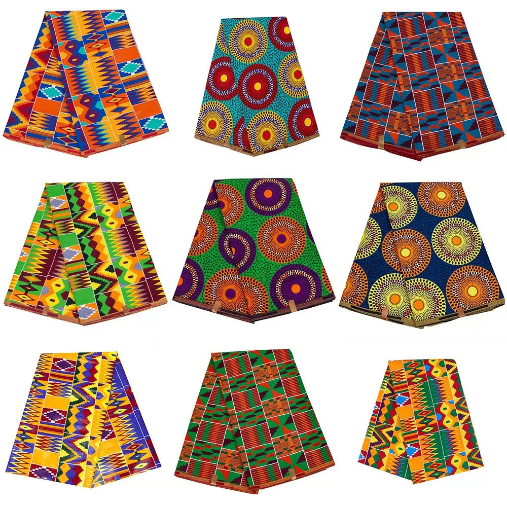 Factory Customize  African Ankara 2-side Printed Dutch Wax Fabric 100% Cotton Printed Cloth Fabric for Home Textile Dress Skirt