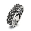 KALEN Mens Punk Fine Jewelry Fashion Bracelets Stainless Steel Trendy Skull Links Bracelet