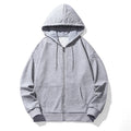Custom Logo Heavyweight Zip-Up Hoodie Solid Color Regular Fit Eco-Friendly Casual Autumn Jacket for Men