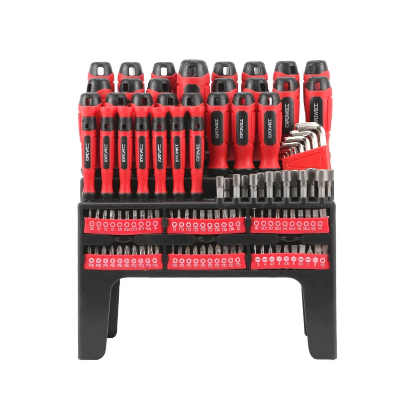 KAFUWELL PS4636 121pc Professional Custom Magnetic Hand Tool Screwdriver Multi Hexagonal Torx Slotted Phillips Screwdriver Set