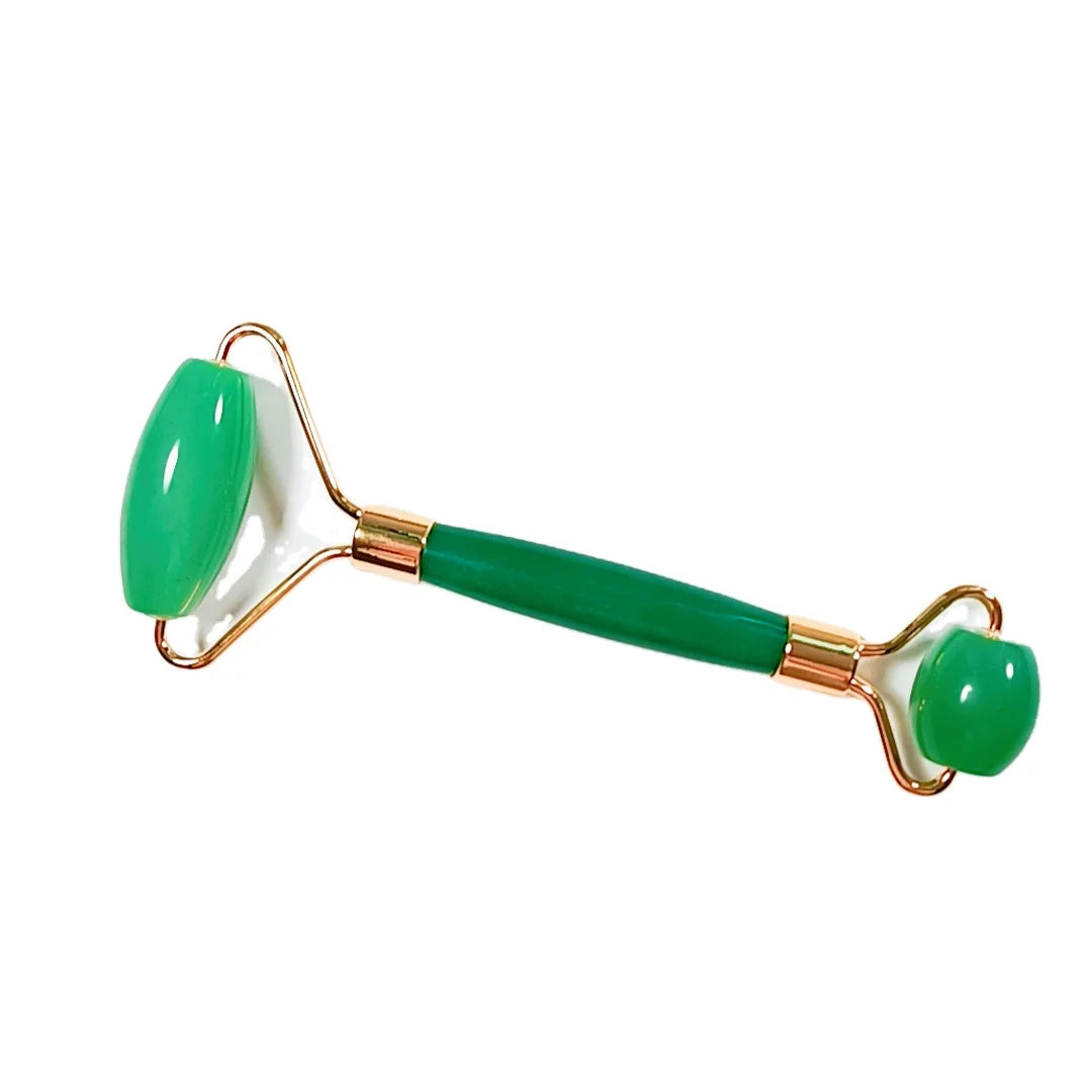 HZ Fashion Gemstone Natural Stone Green Aventurine Facial Roller Skin Clean Beauty Device