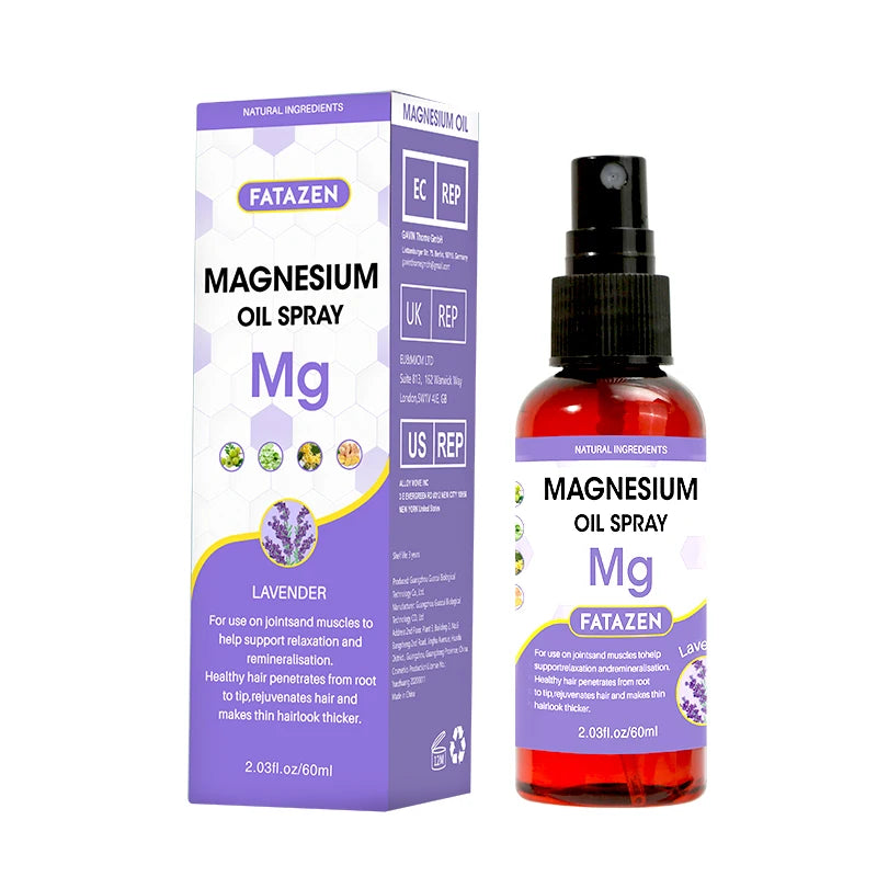 FATAZEN Wholesale Pure Magnesium Oil Spray Muscle Relief Magnesium Sleep Spray Private Label Magnesium Mist Daily Body Oil Spray