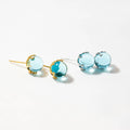 Solid 925 Sterling Silver Small Round Stone Branch Stud Earrings for Girls Birthday Gifts Wholesale